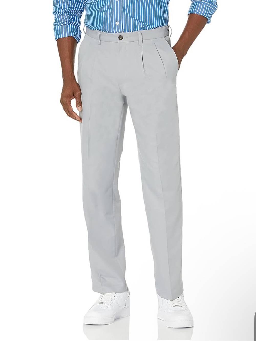 Amazon Essentials Light Grey Classic-Fit Dress Pants 29x34